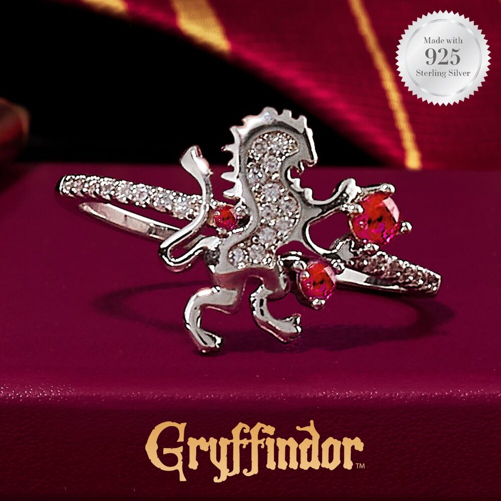 Harry Potter Hogwarts Pride Gryffindor ring, 925 Sterling Silver